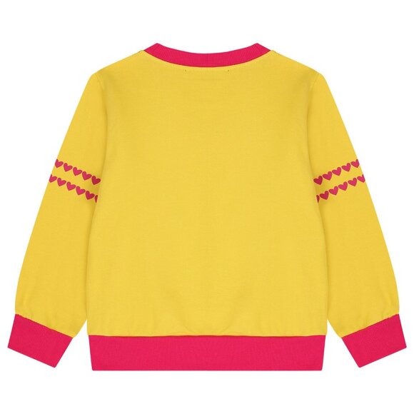 Agatha Ruiz De La Prada Girls Yellow Heart Logo Sweatshirt - Picture 2 of 3